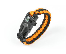  5 In 1 Adjustable Paracord Survival Bracelet Fire Starter Loud Whistle Perfect for Hiking Camping Fishing and Hunting UD405483